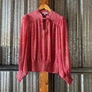 Maison D’ Amelie Paris women’s XS Shimmery multi media long sleeve blouse